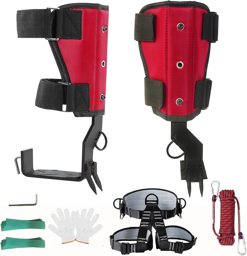 timiland Tree Climbing Spikes,Tree Climbing Gear Set,Tree Climbing Kit with 2 Claws,has Professional Accessories for Tree Work,Fruit Picking,Hunting and Observation - Image 1